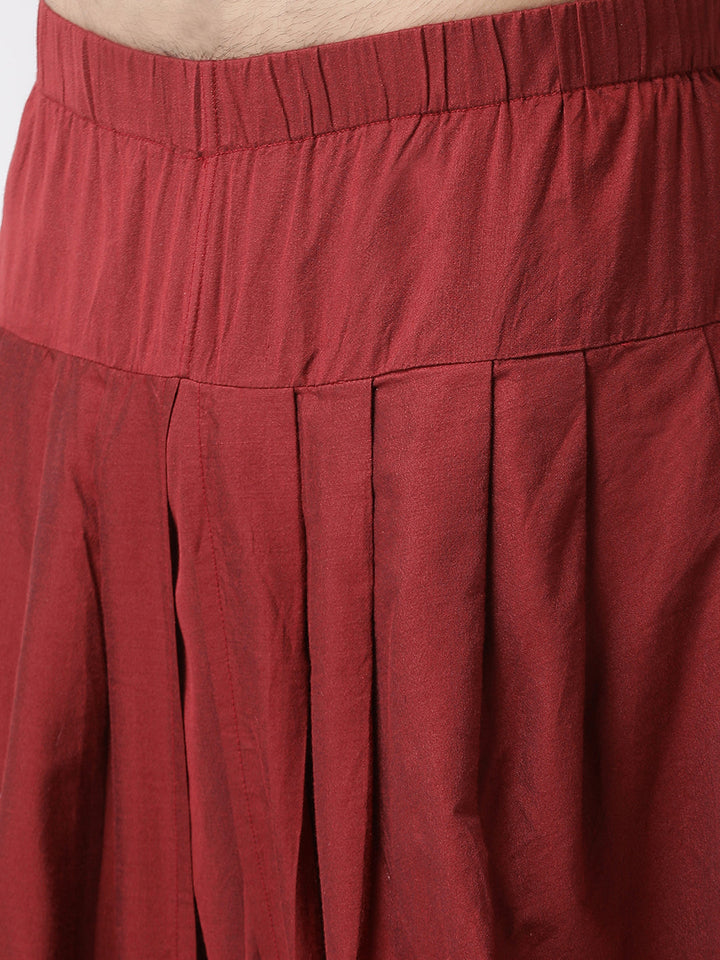 Men Off White Kurta Dhoti Set | SHOBITAM