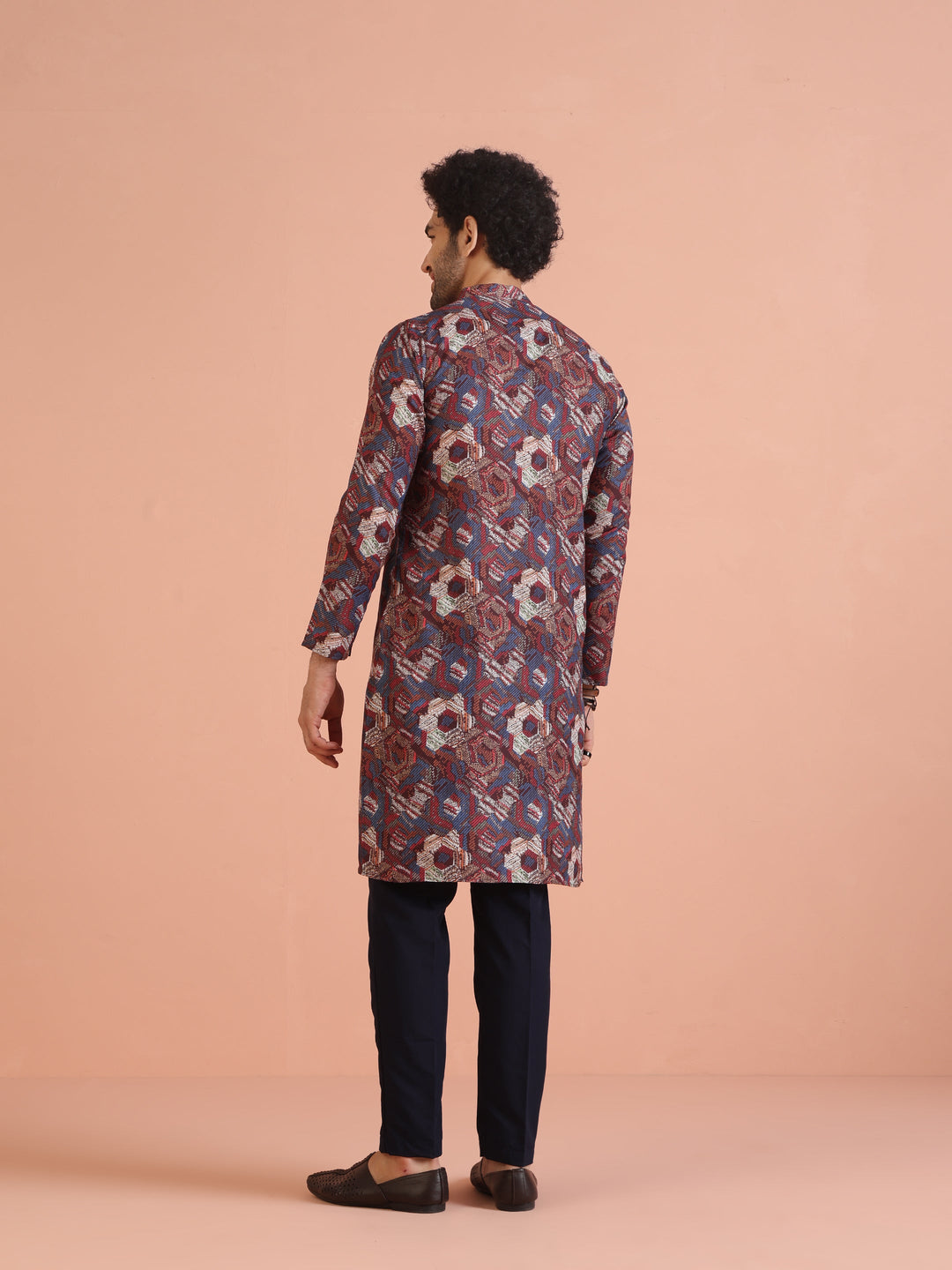 Multi Color Art Silk Printed Long Kurta  | SHOBITAM