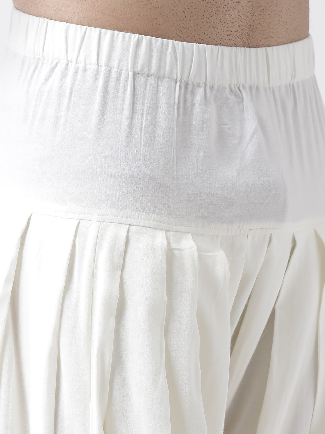 Cream Art Silk Geometric Textured Long Kurta  | SHOBITAM