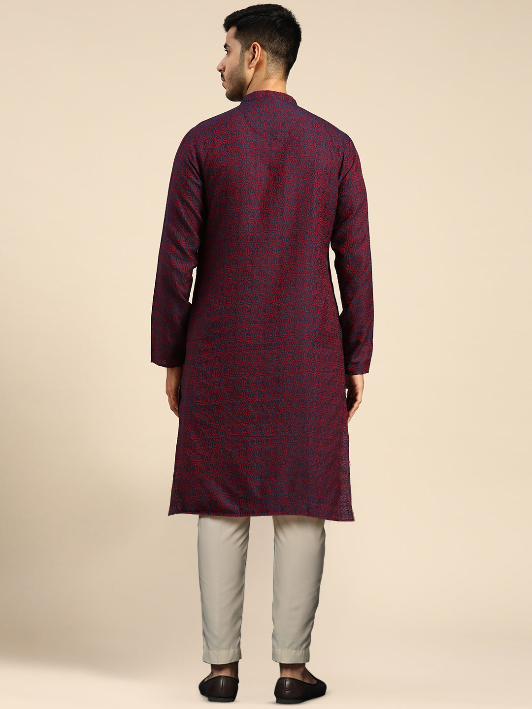Maroon Printed Kurta with Trouser | SHOBITAM