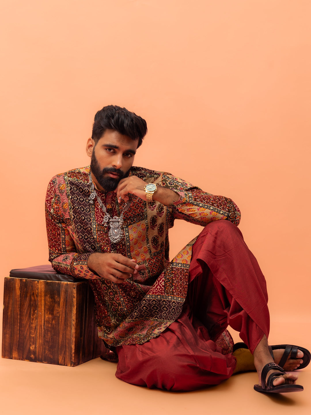 Multicolor Cotton Printed Kurta | SHOBITAM