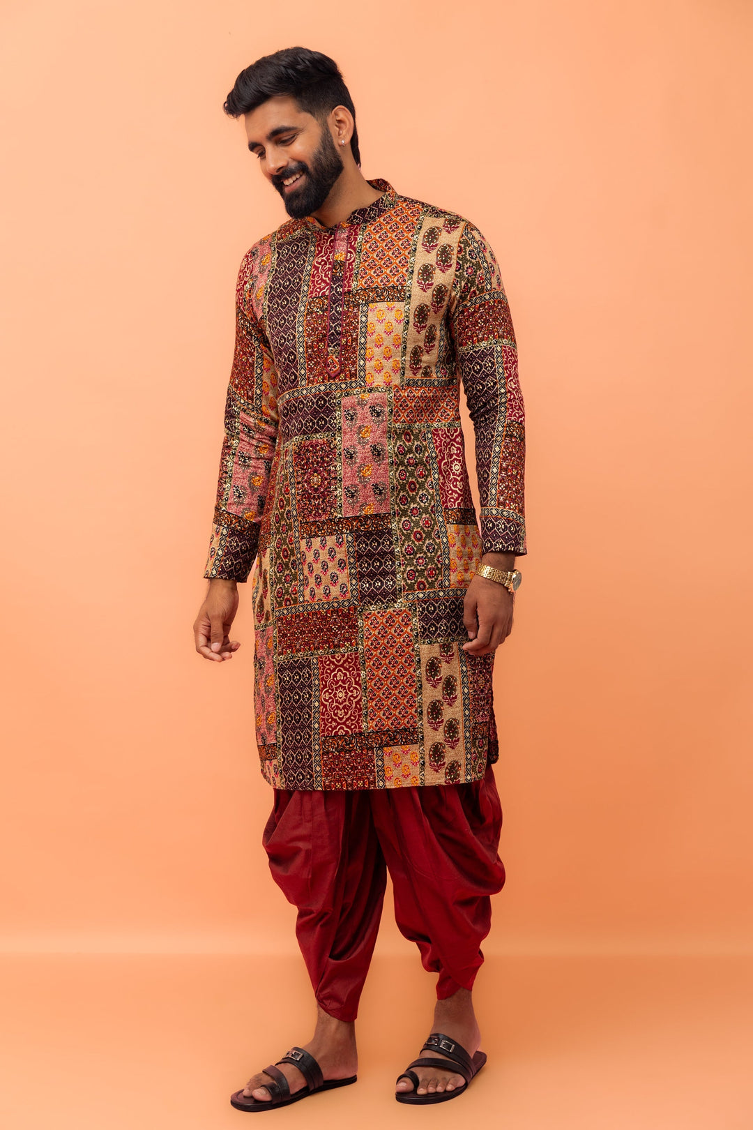 Multicolor Cotton Printed Kurta | SHOBITAM