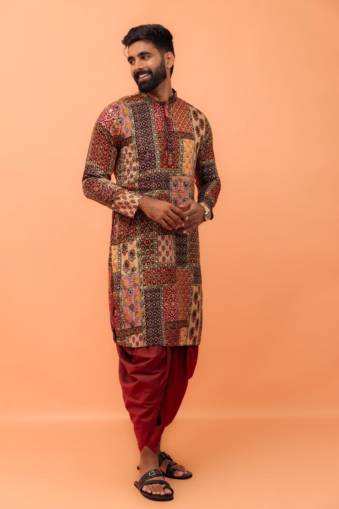 Multicolor Cotton Printed Kurta | SHOBITAM