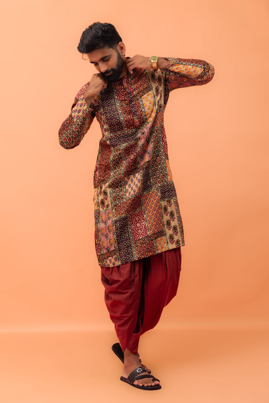 Multicolor Cotton Printed Kurta | SHOBITAM