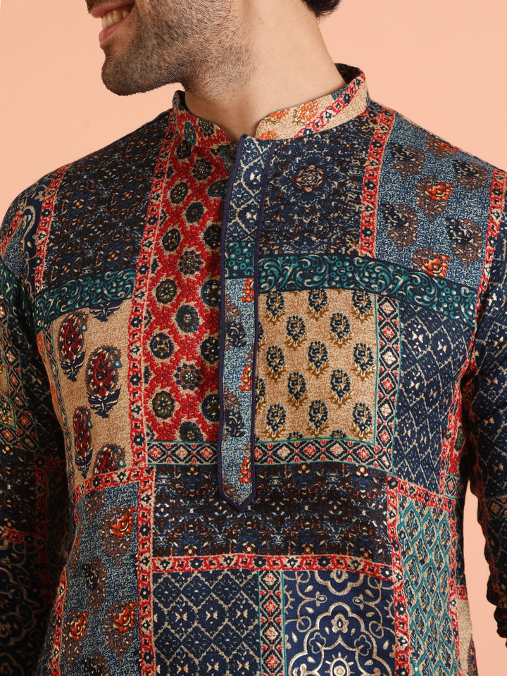 Multi Color Cotton Printed Kurta | SHOBITAM