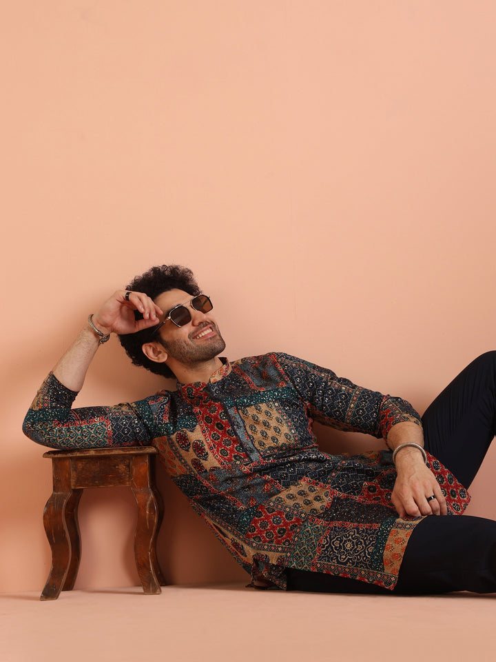 Multi Color Cotton Printed Kurta | SHOBITAM