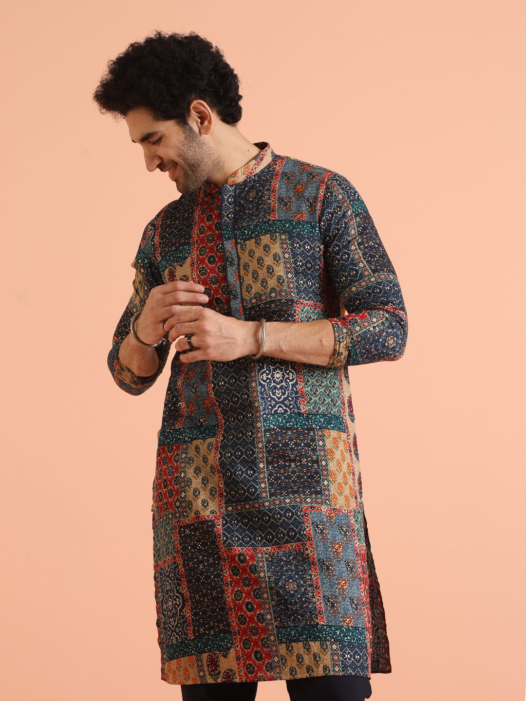 Multi Color Cotton Printed Kurta | SHOBITAM
