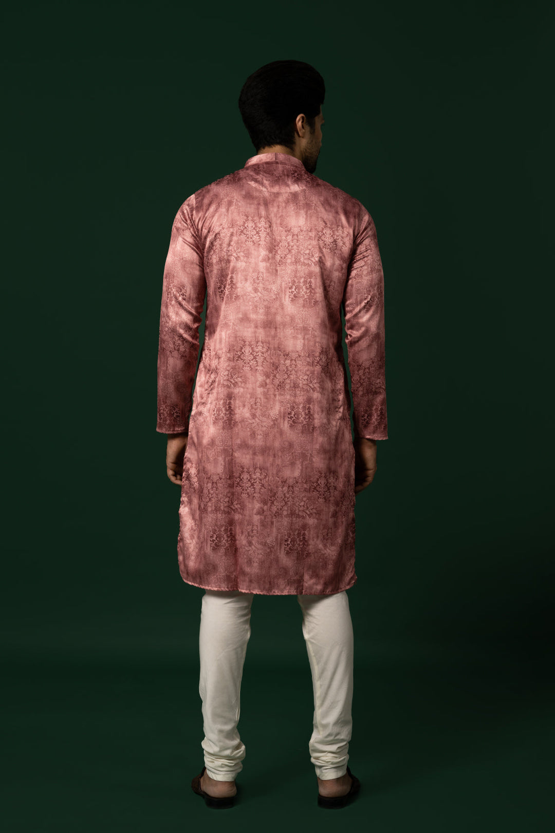 Men's Pink Kurta Churidar Set | SHOBITAM