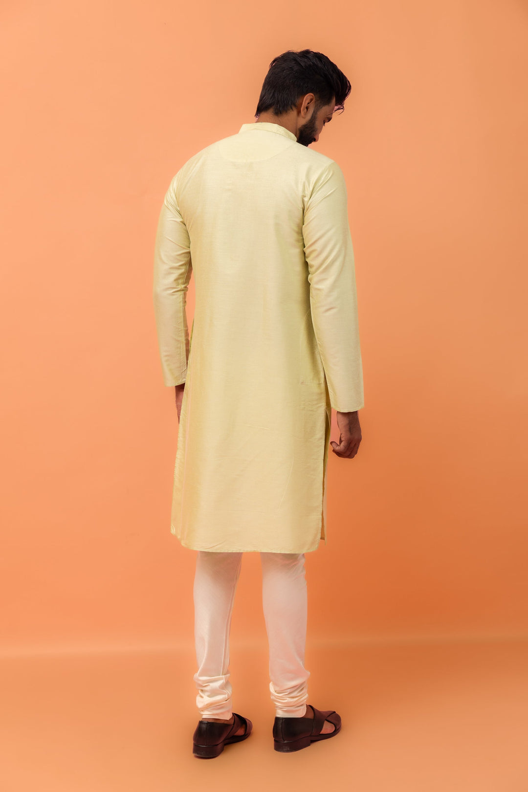 Men Green Kurta | SHOBITAM