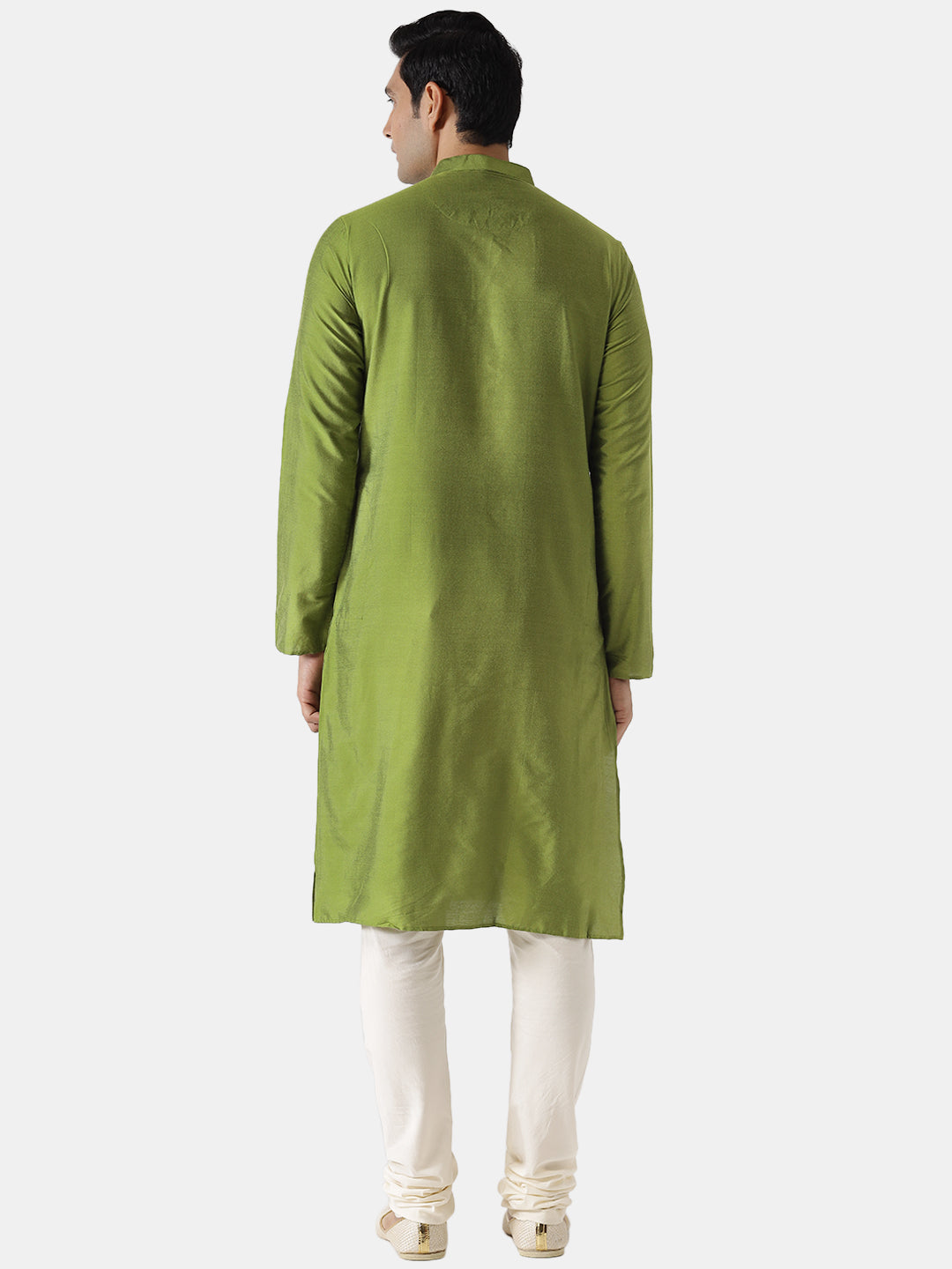 Green Plain Kurta-Festive Wear  | SHOBITAM