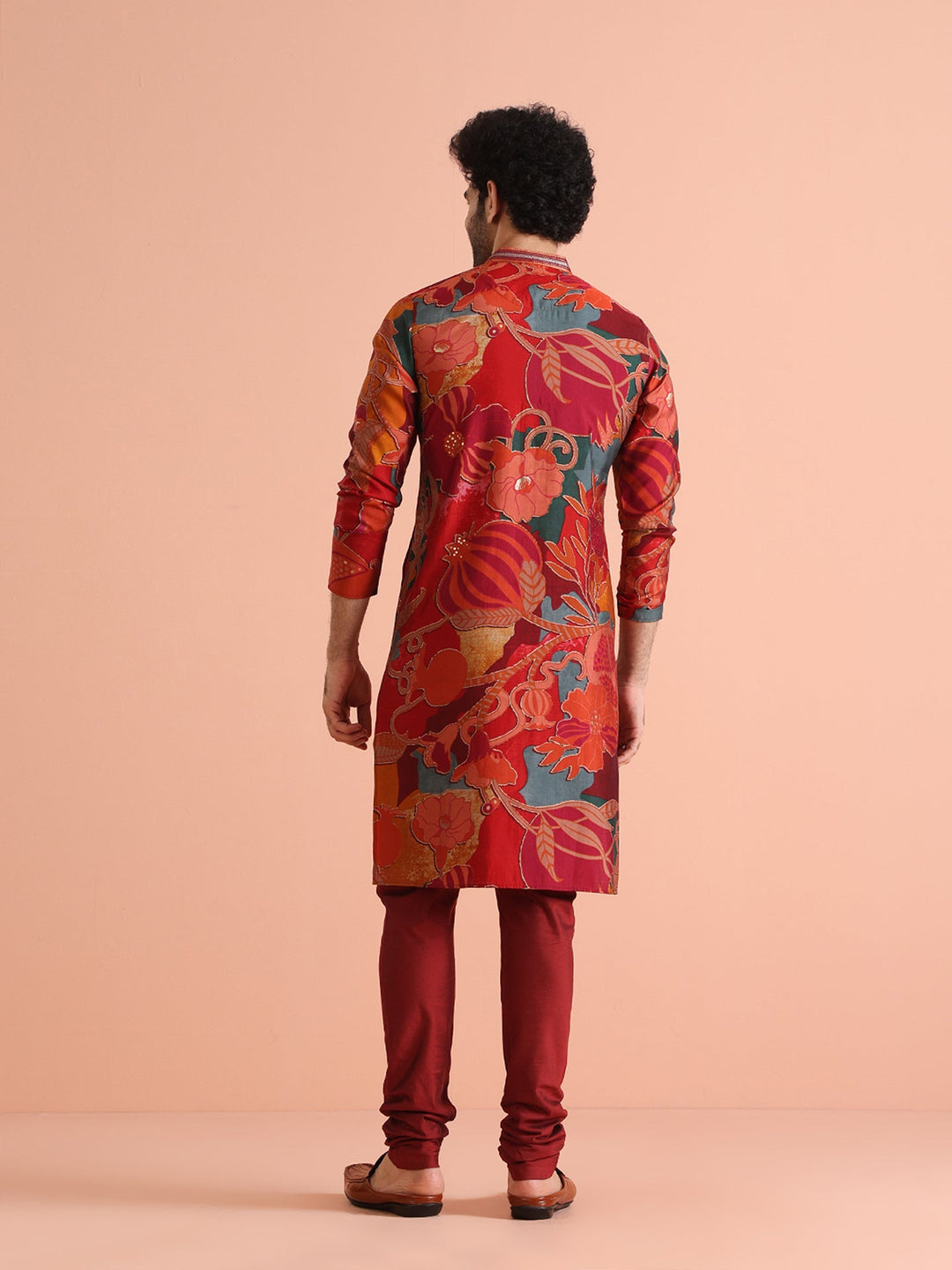 Multi Color Cotton Printed Long Kurta | SHOBITAM