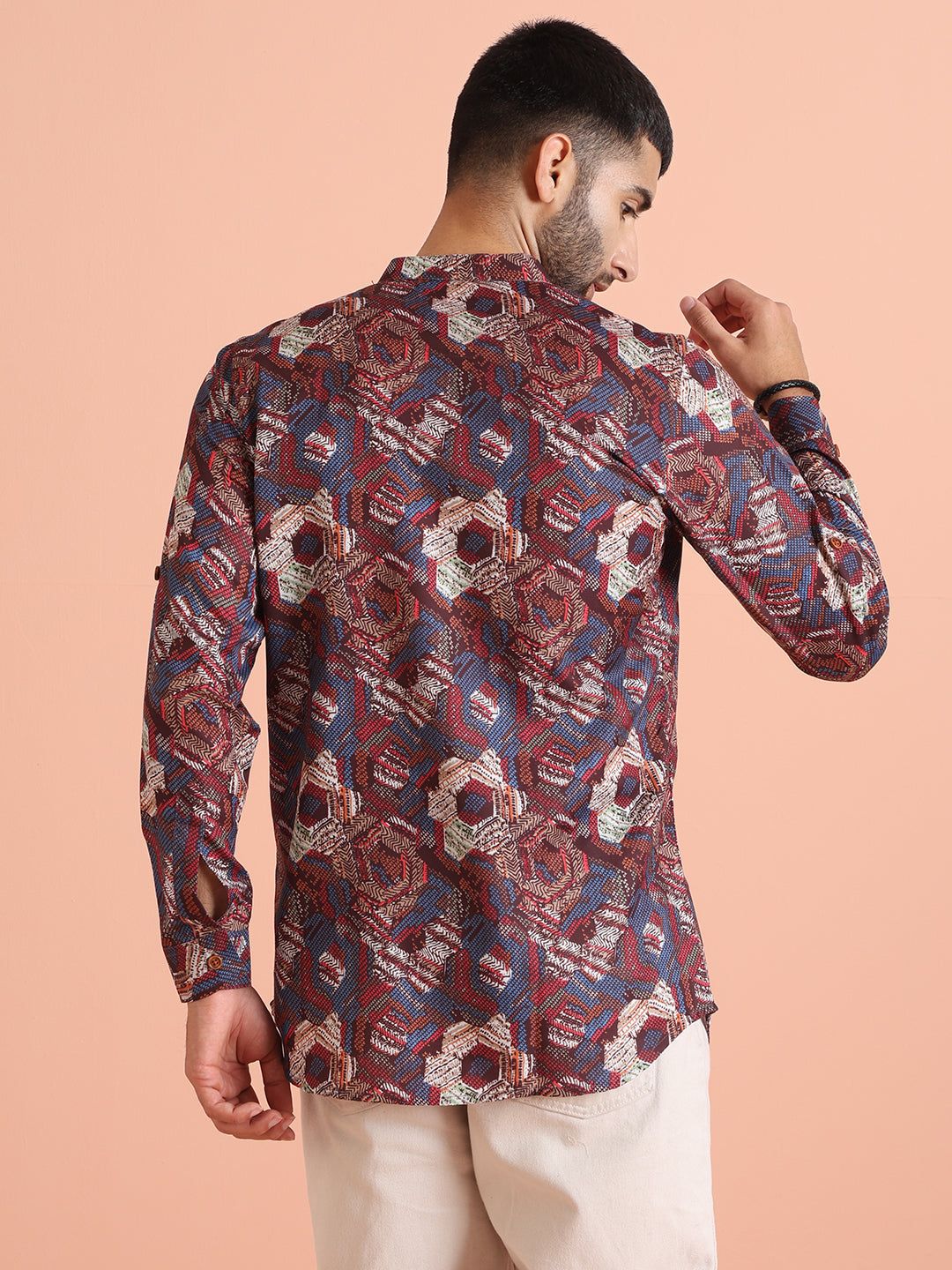 Multicolor Geometric Printed Kurta | SHOBITAM