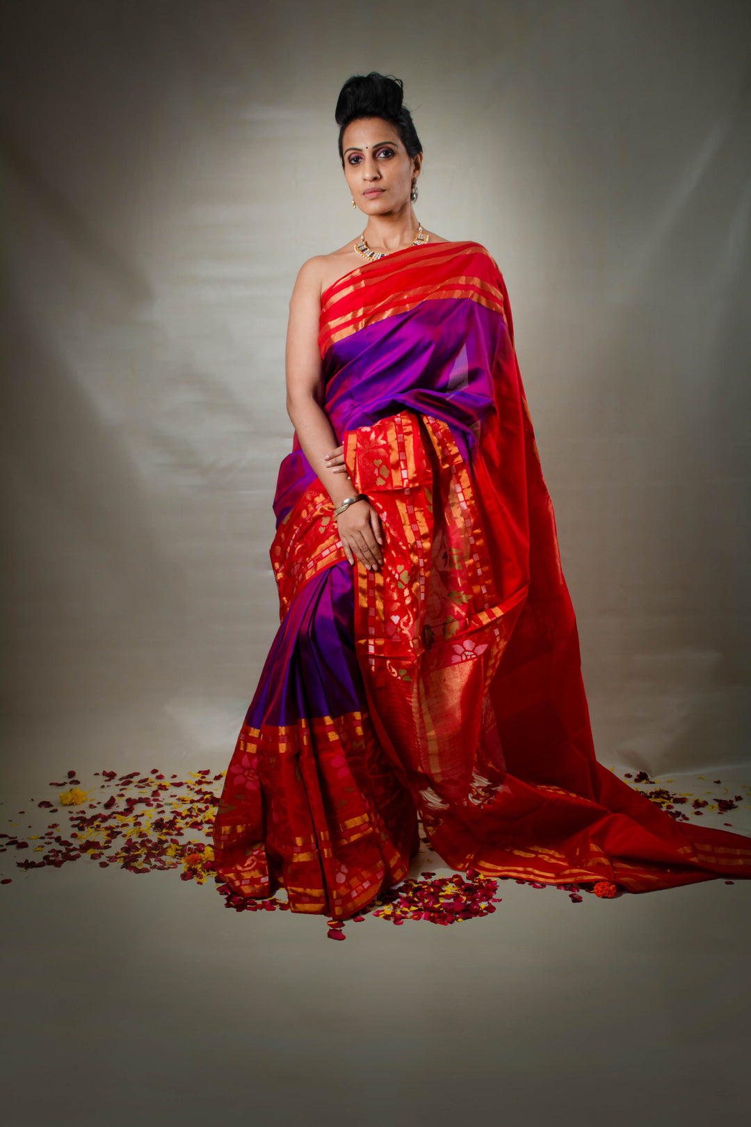 Mrigakshi - PRE-ORDER Designer Handwoven Jamdani Silk Saree | SILK MARK CERTIFIED | SHOBITAM
