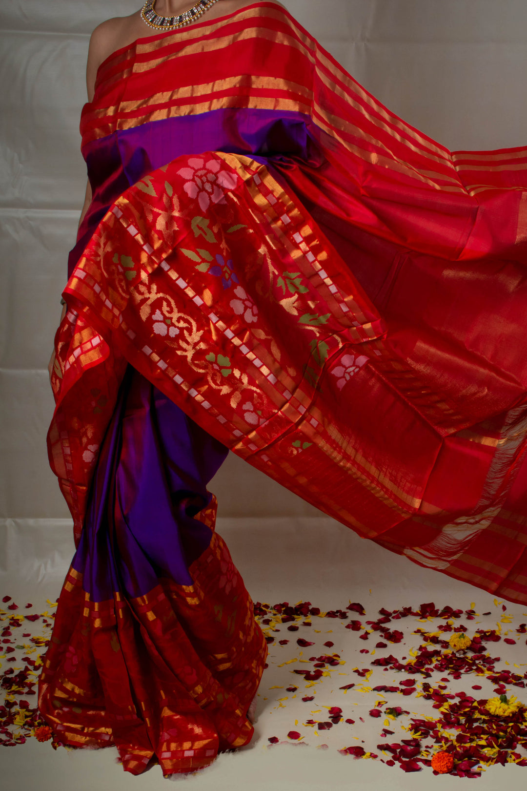 Mrigakshi - PRE-ORDER Designer Handwoven Jamdani Silk Saree | SILK MARK CERTIFIED | SHOBITAM