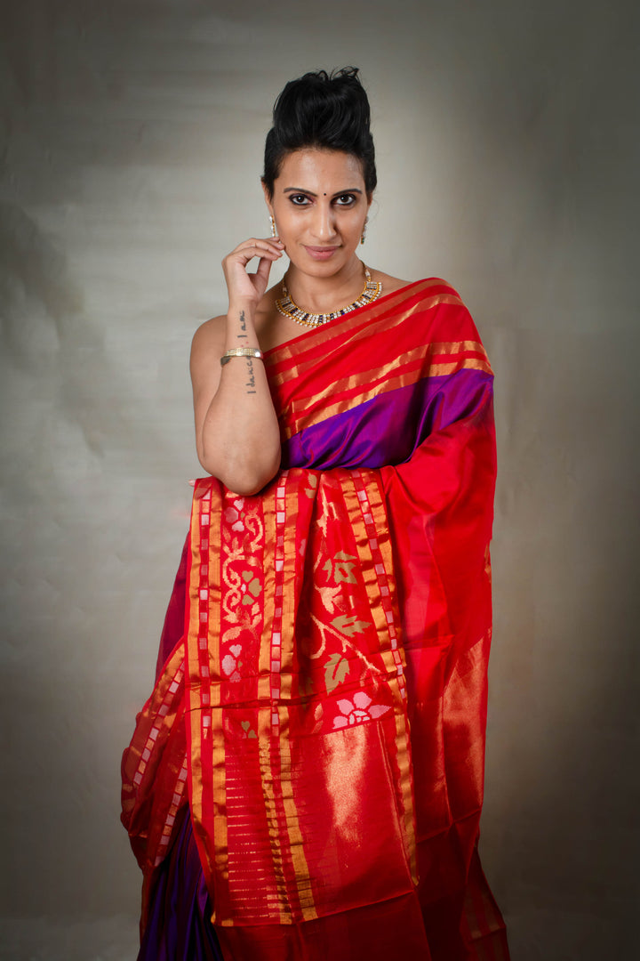 Mrigakshi - PRE-ORDER Designer Handwoven Jamdani Silk Saree | SILK MARK CERTIFIED | SHOBITAM
