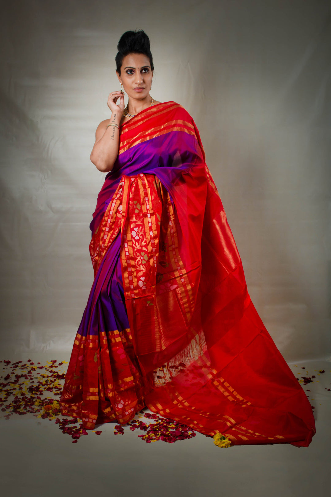 Mrigakshi - PRE-ORDER Designer Handwoven Jamdani Silk Saree | SILK MARK CERTIFIED | SHOBITAM