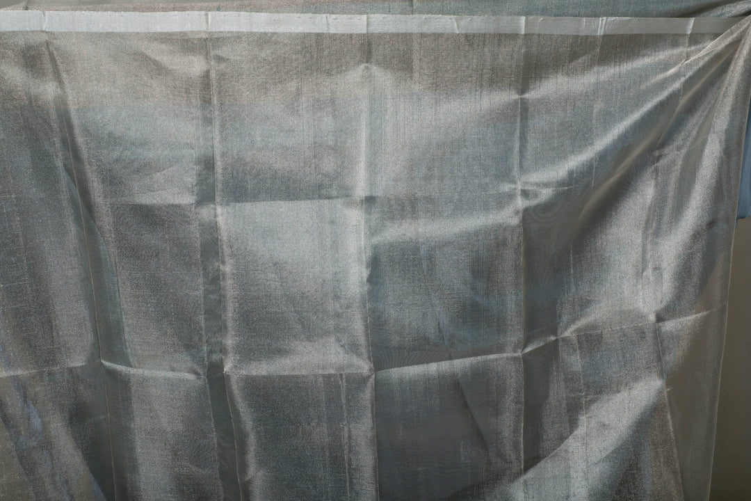 Ridhi - Handwoven Grey Silk Saree | SILK MARK CERTIFIED | SHOBITAM