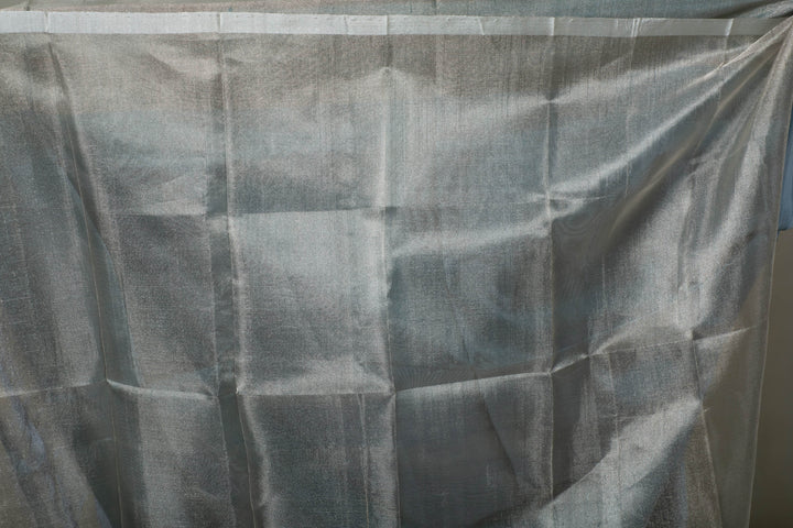 Ridhi - Handwoven Grey Silk Saree | SILK MARK CERTIFIED | SHOBITAM