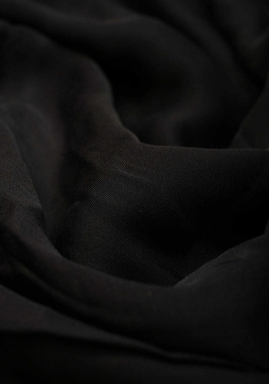 Black Modal Silk Saree with Ajrakh Hand Block Print on Wide Border and Crushed Pallu