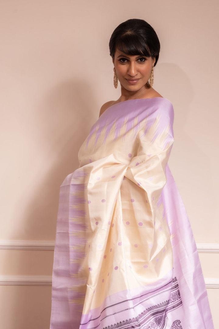 Lavender Muse- PREORDER Gorgeous Gadwal Silk Saree  | SILK MARK CERTIFIED | Shobitam