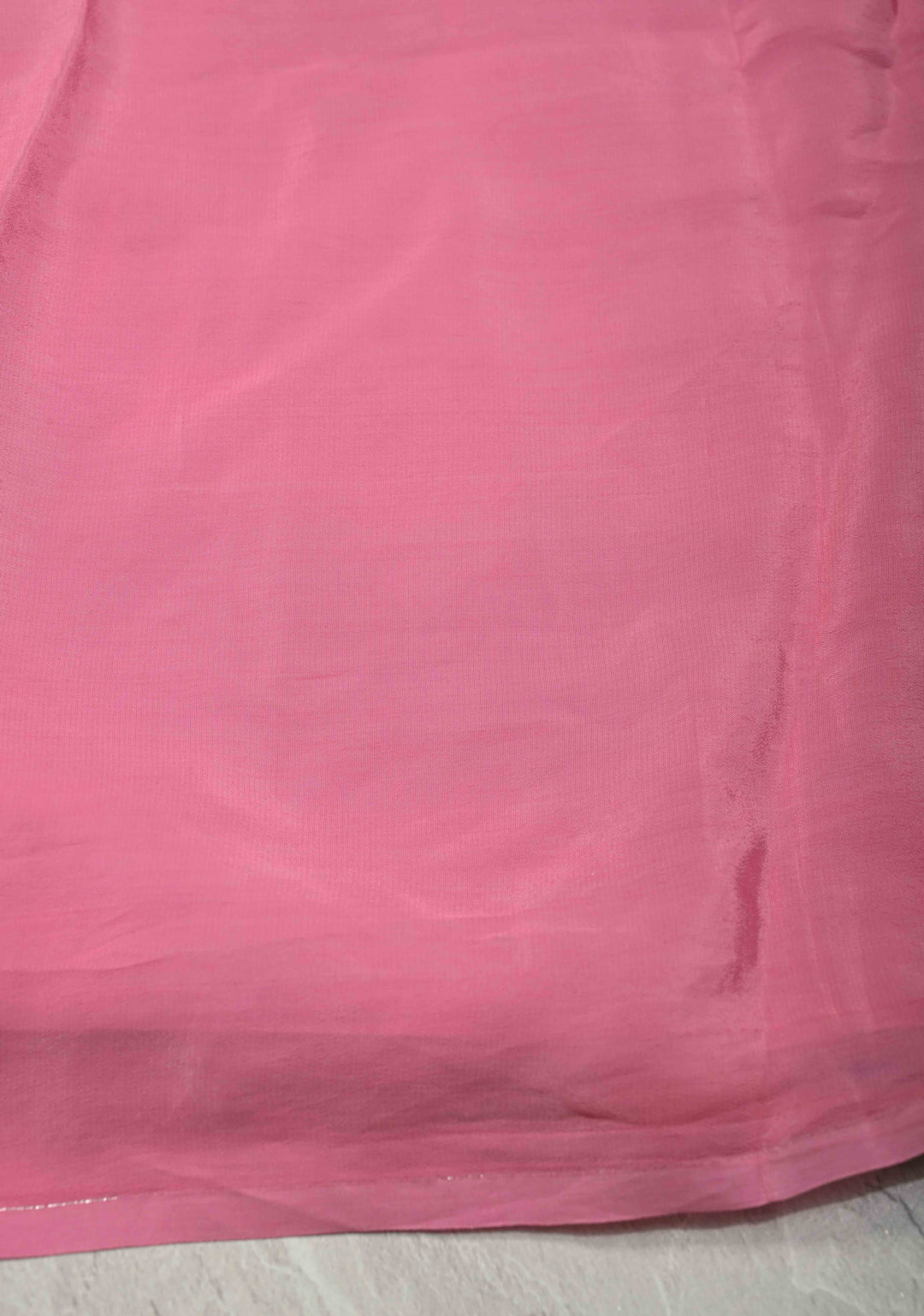 Powder Blue Modal Silk Saree with Lotus Floral Hand Painted and Gotta Lace Border