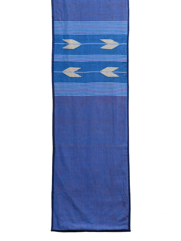 Blue Handloom Jamdani Cotton Table Linen | SHOBITAM