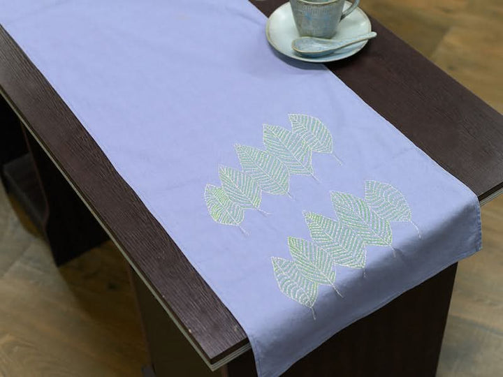 Blue Kantha Cotton dining Table Runner | SHOBITAM