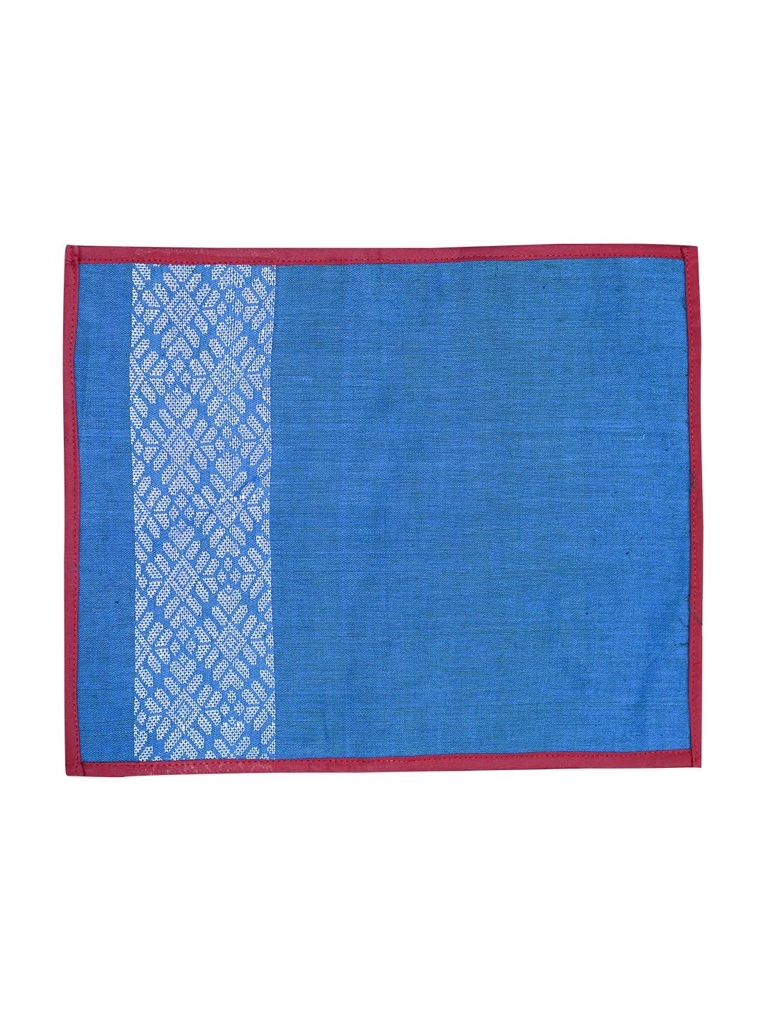 Blue Red Axomiya Cotton Table Mats- 3 Pack | SHOBITAM