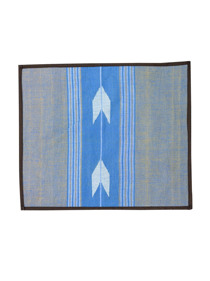 Yellow Brown Jamdani Cotton Table Mats- 4Pack | SHOBITAM