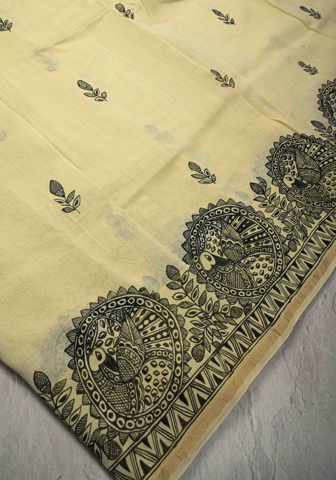Dusty Rose Tussar Silk Saree with Kalamakari Handblock Print on Border and pallu | SILK MARK CERTIFIED (Copy)