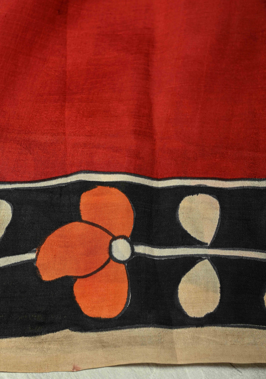 Prussian Blue Pure Handloom Tussar Silk saree with Kalamkari Pichawai Handpainted | SILK MARK CERTIFIED (Copy)