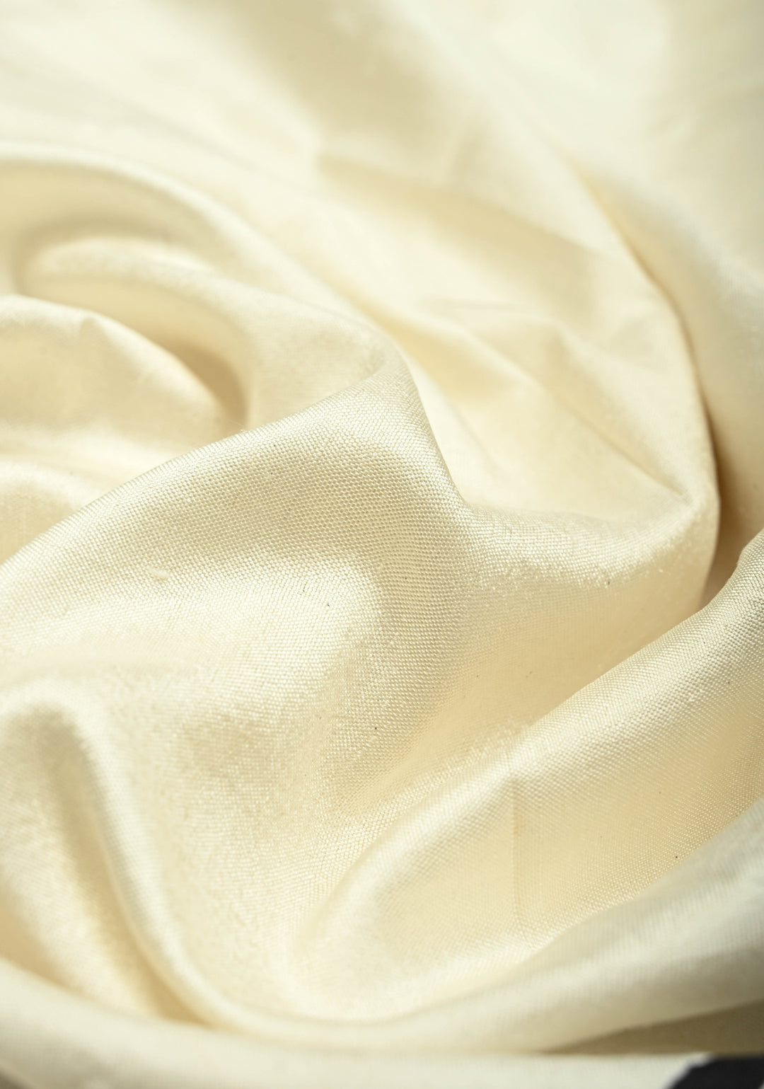 Off White Pure Handloom Silk Saree with Block Print and Contrast Border | SILK MARK CERTIFIED