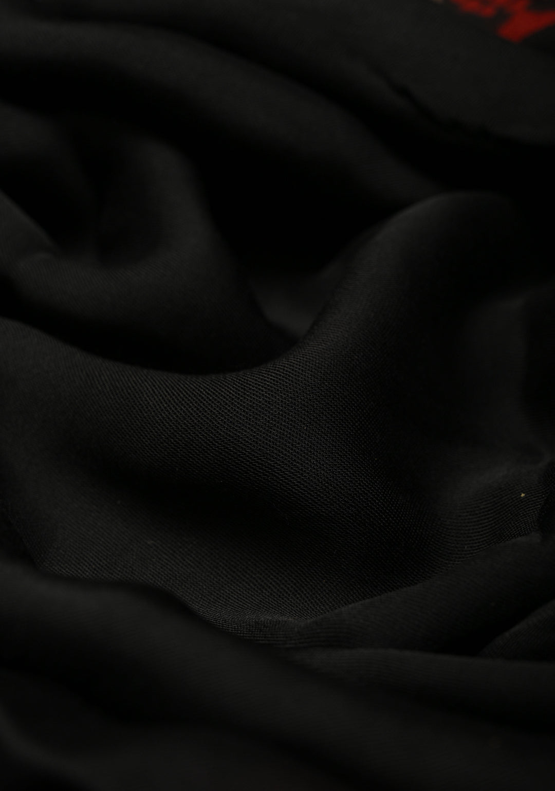 Black Modal Silk Saree with Ajrakh Hand Block Print on Wide Border and Crushed Pallu