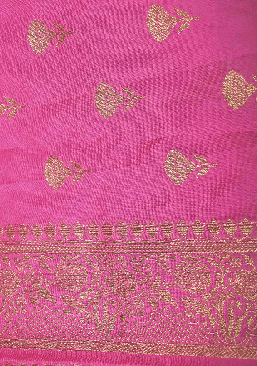 Multicolor Banarasi Katan silk saree with Rangkaat Style Design and Zari Border | SILK MARK CERTIFIED