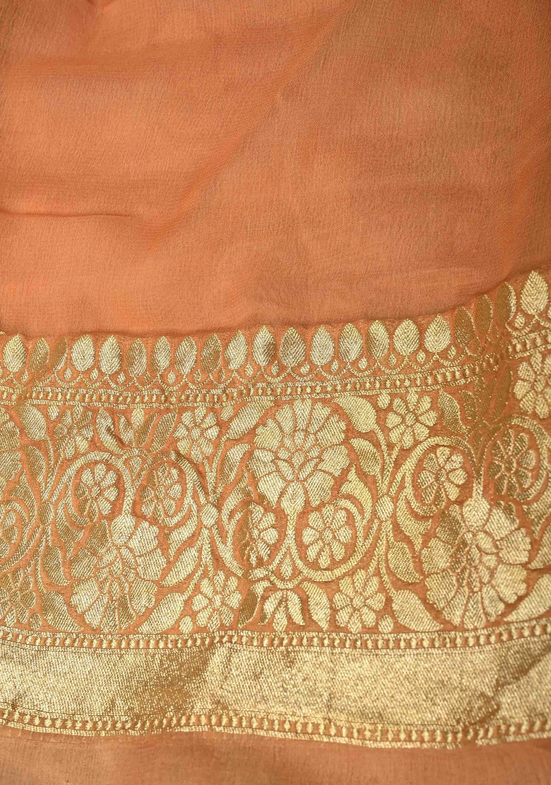 Multicolor Rangkaat brush Dye Design Banarasi Georgette Silk Saree with Velvet Floral Jaal Embossed oattern with Zari Border| SILK MARK CERTIFIED | SHOBITAM