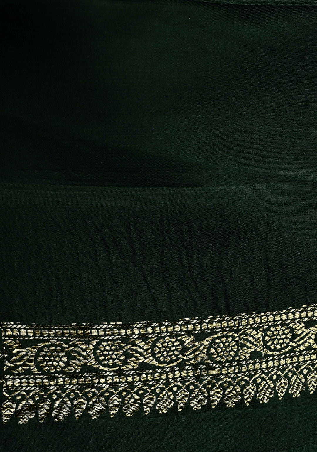 Dark Green Large Diamond design Banarasi Mashru Silk Saree with Chunri Butti and Zari Border |  SILK MARK CERTIFIED | SHOBITAM