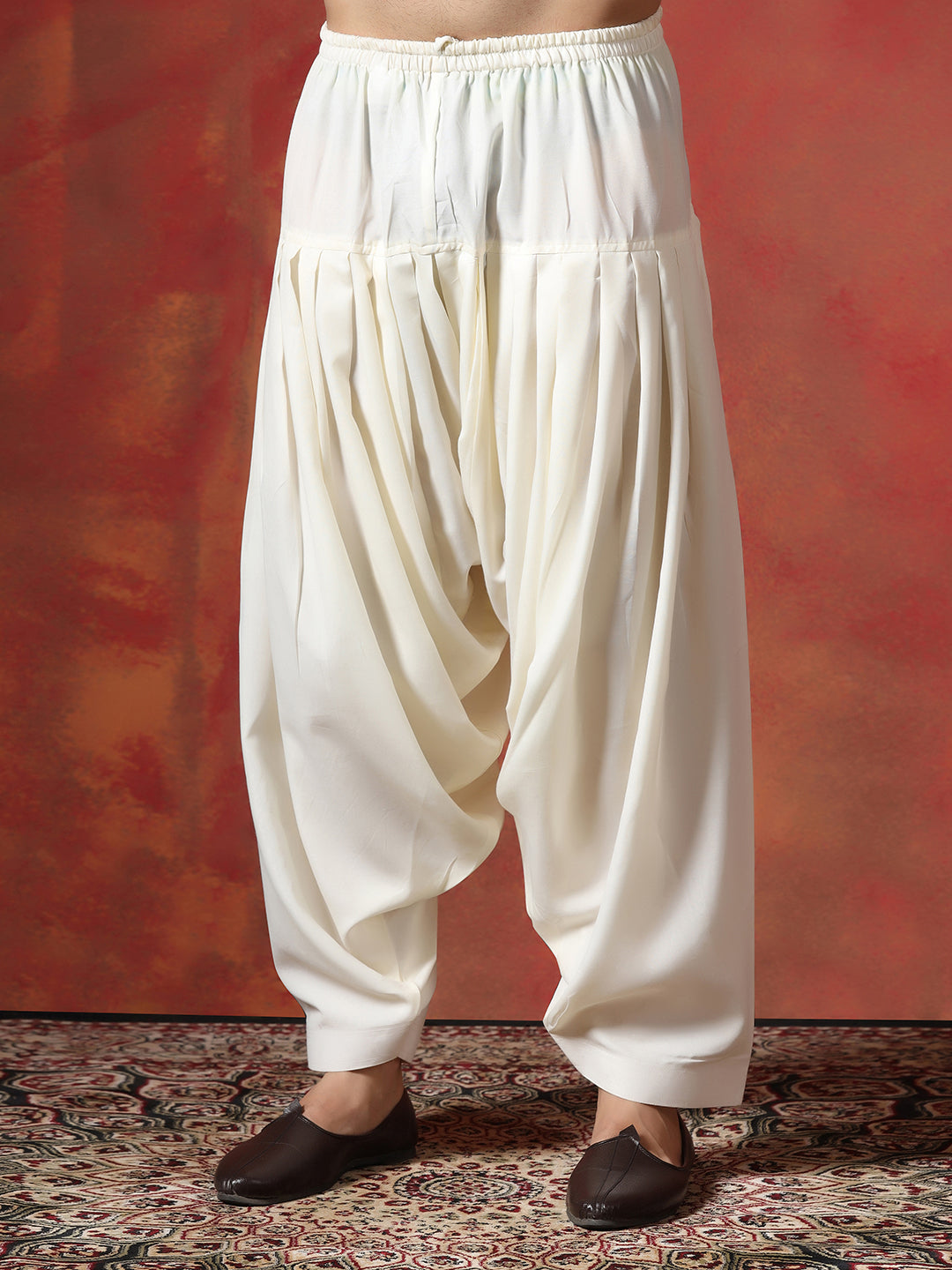 Blue Cotton Blend Kurta Sherwani Patiala Set For Men With Paisley Print | SHOBITAM