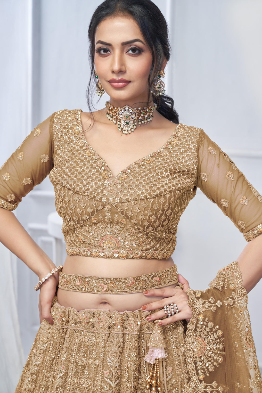 Golden Mirage Lehenga Set