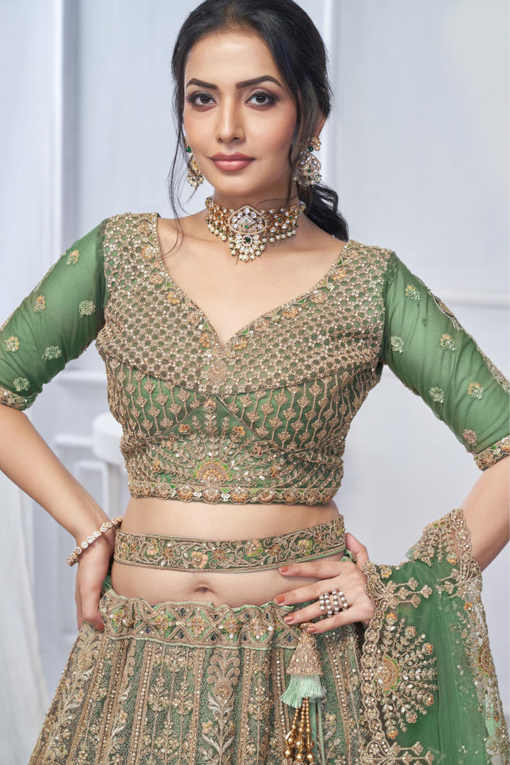 Enchanted Oasis Lehenga For Mehendi, Braidsmaid, Special Occasions, Made to Order
