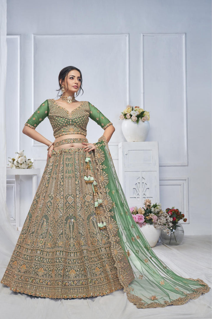 Enchanted Oasis Lehenga For Mehendi, Braidsmaid, Special Occasions, Made to Order