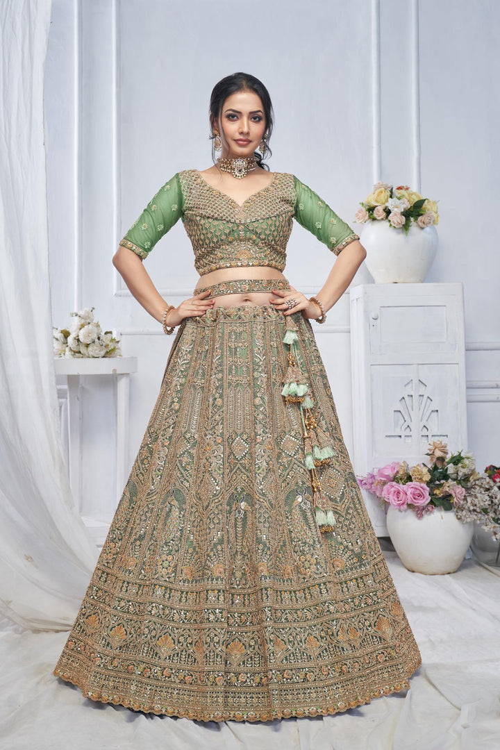 Enchanted Oasis Lehenga For Mehendi, Braidsmaid, Special Occasions, Made to Order