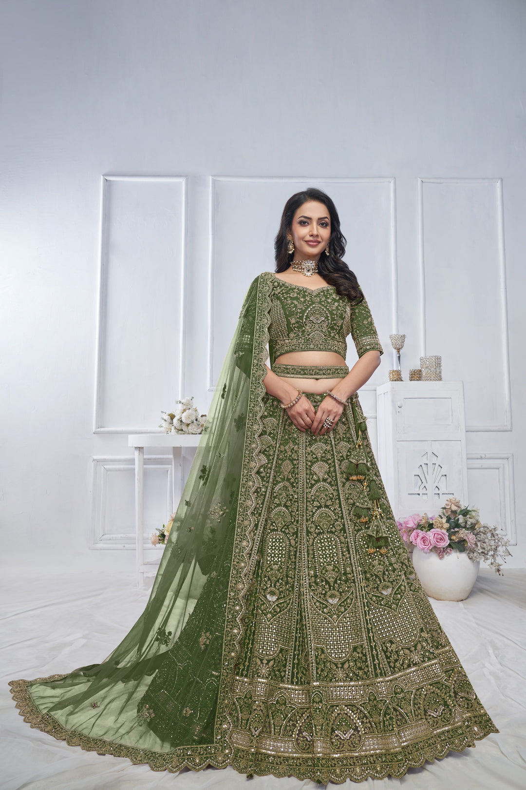 Evergreen Splendor Lehenga