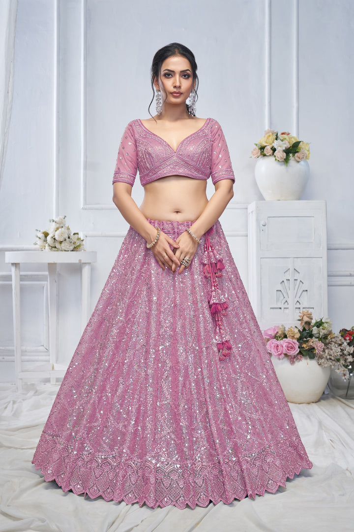 Lavender Shimmer Lehenga for Special Occasions and Bridesmaids