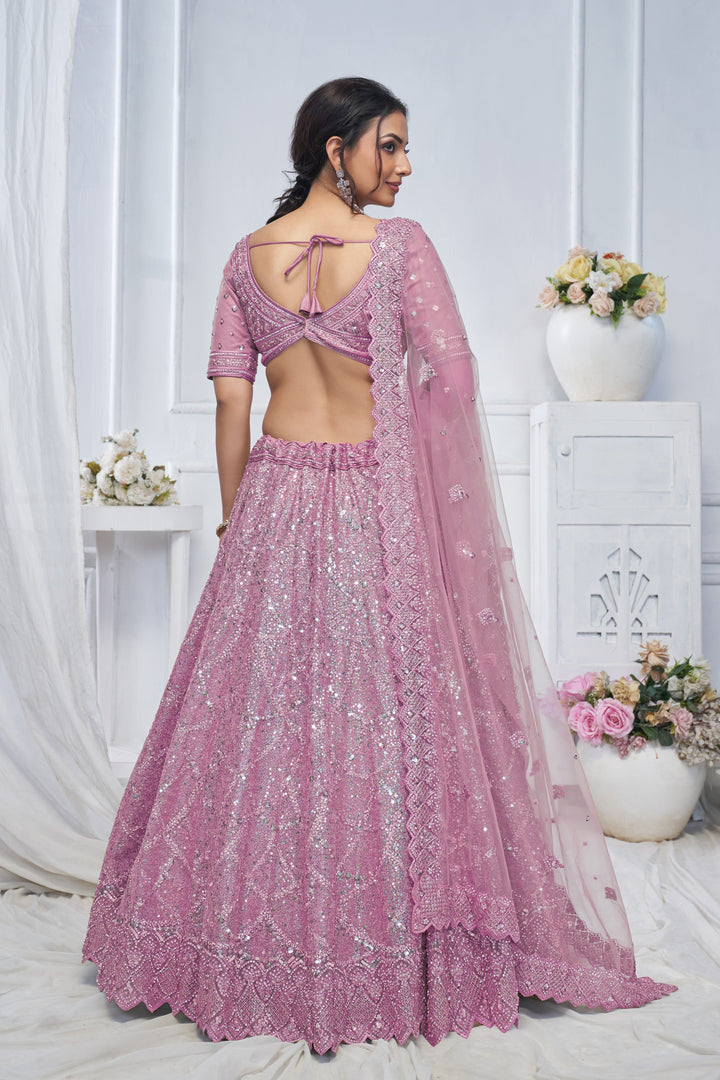 Lavender Shimmer Lehenga for Special Occasions and Bridesmaids