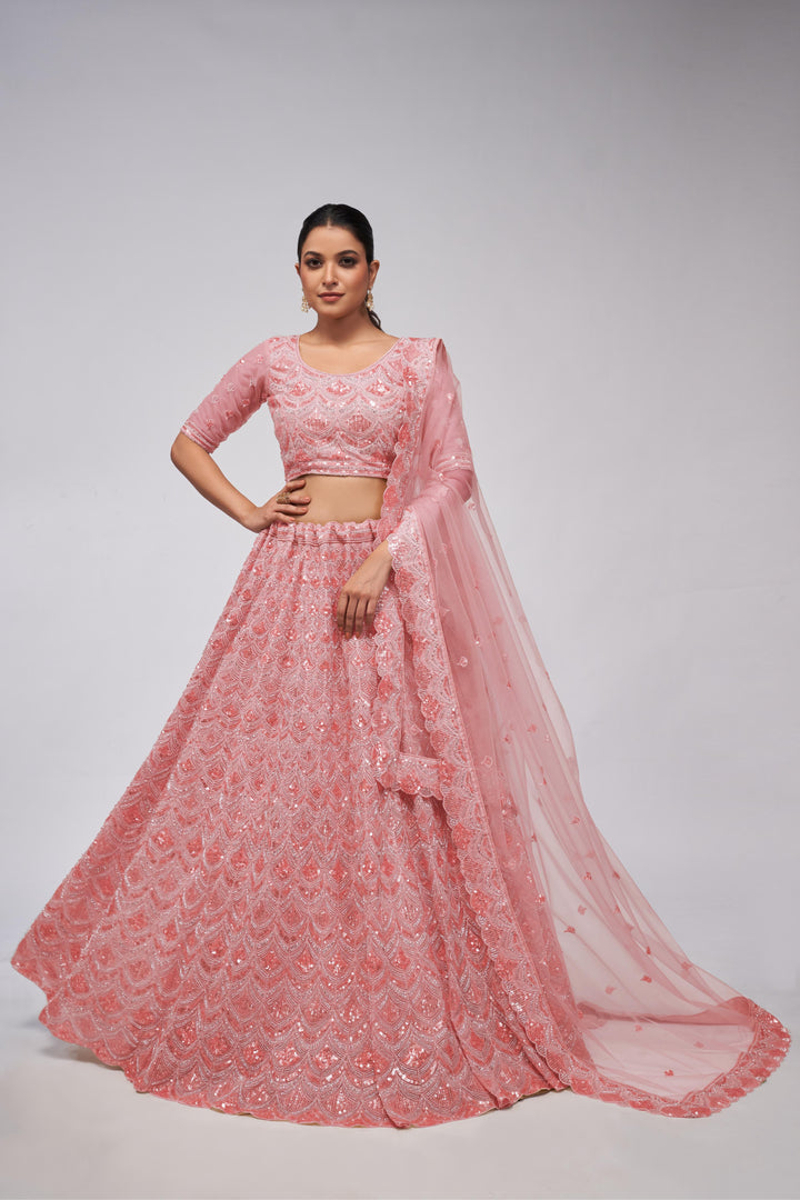 Diamond Glow Pink Lehenga