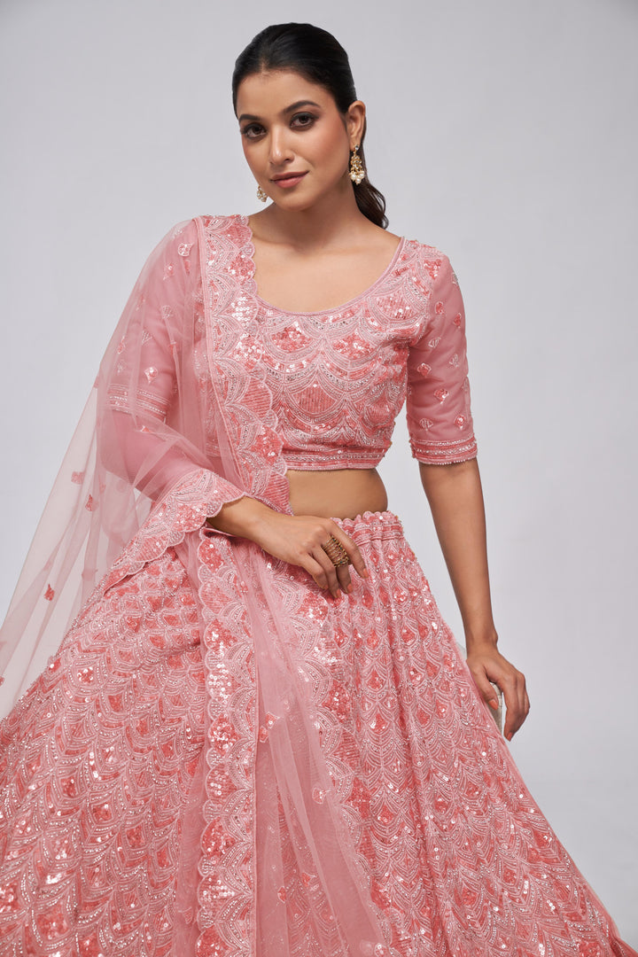 Diamond Glow Pink Lehenga
