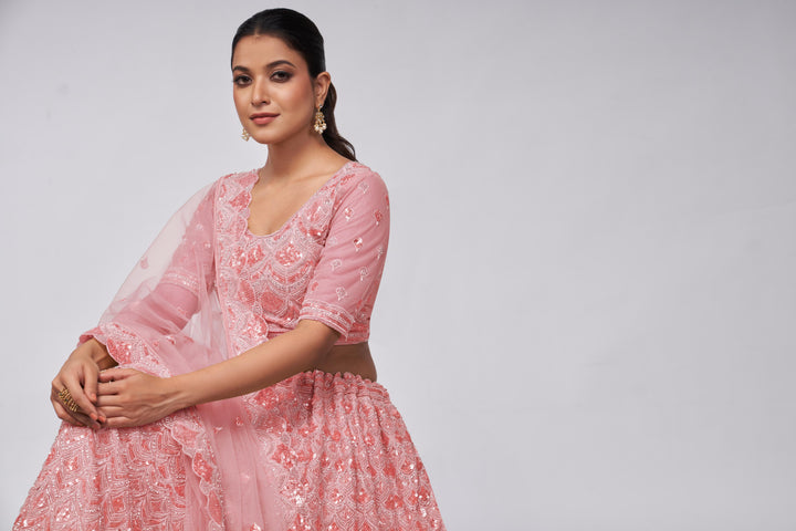 Diamond Glow Pink Lehenga