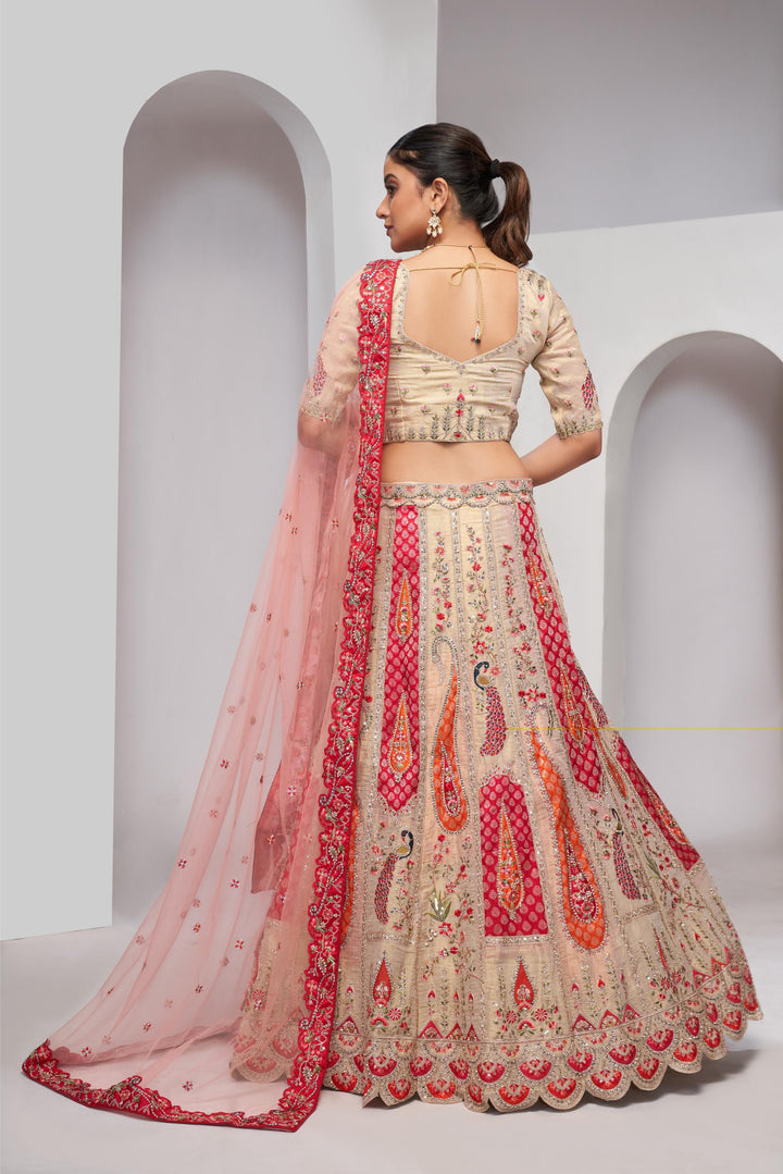 Timeless Peacock Blush Paisley Lehenga