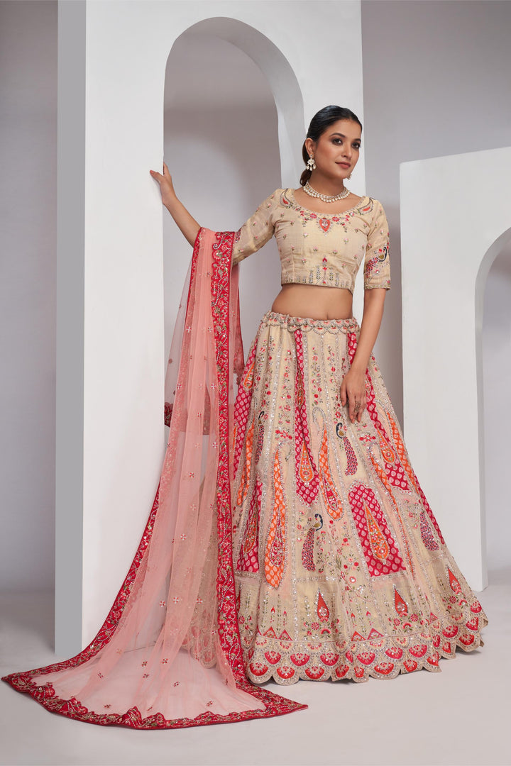 Timeless Peacock Blush Paisley Lehenga