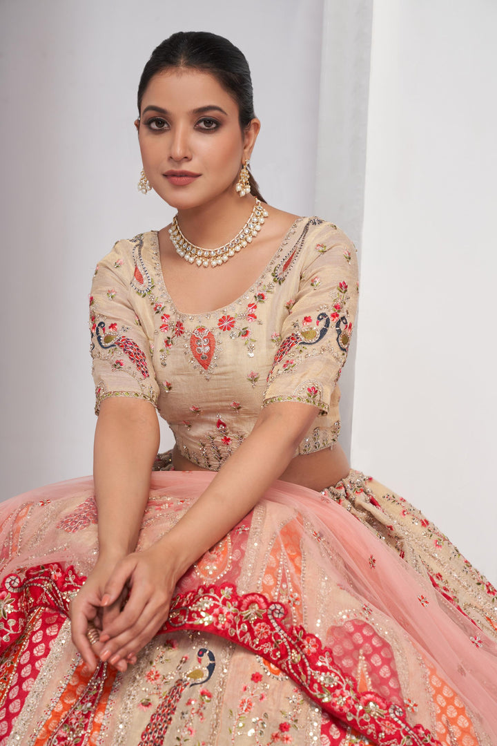 Timeless Peacock Blush Paisley Lehenga